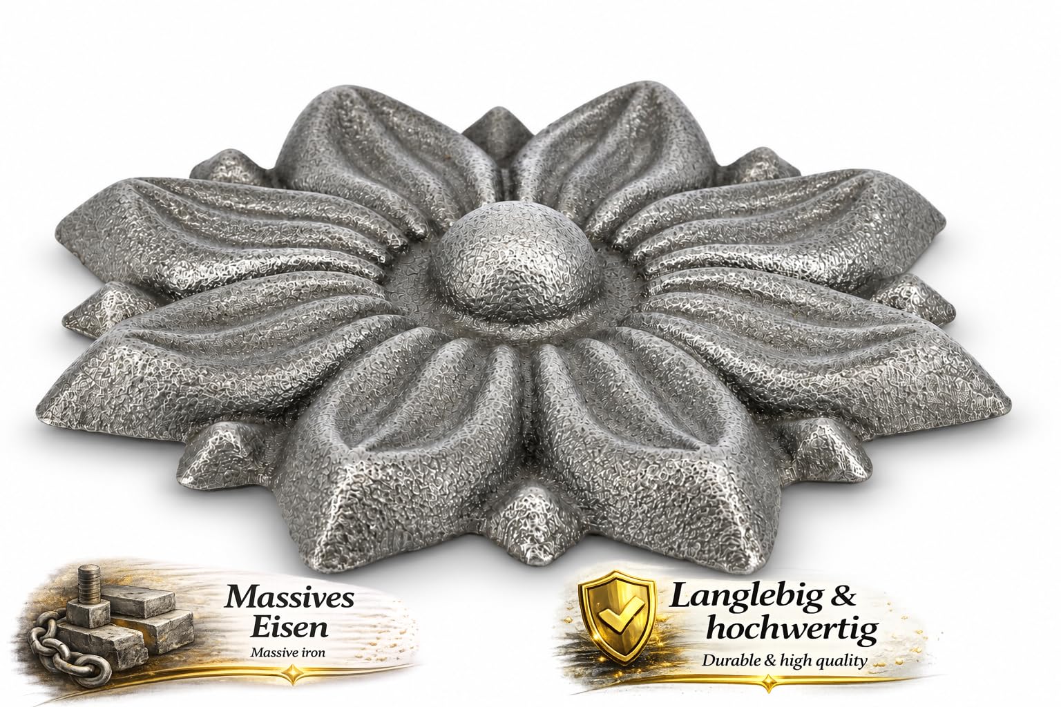 10 sztuk żeliwnych rozet Ø 90 mm
