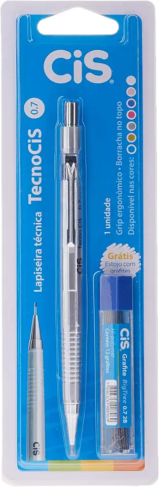 CIS Tecnocis Lapiseira Técnica Blister, 0,7 mm, Prata