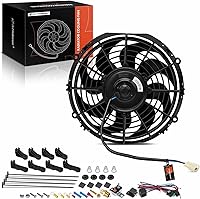 A-Premium 10 Inch Electric Radiator Fan 12V 80W 900 m³/h w/ Thermostat Relay Switch Kit - Universal Cooling for Cars Trucks RVs