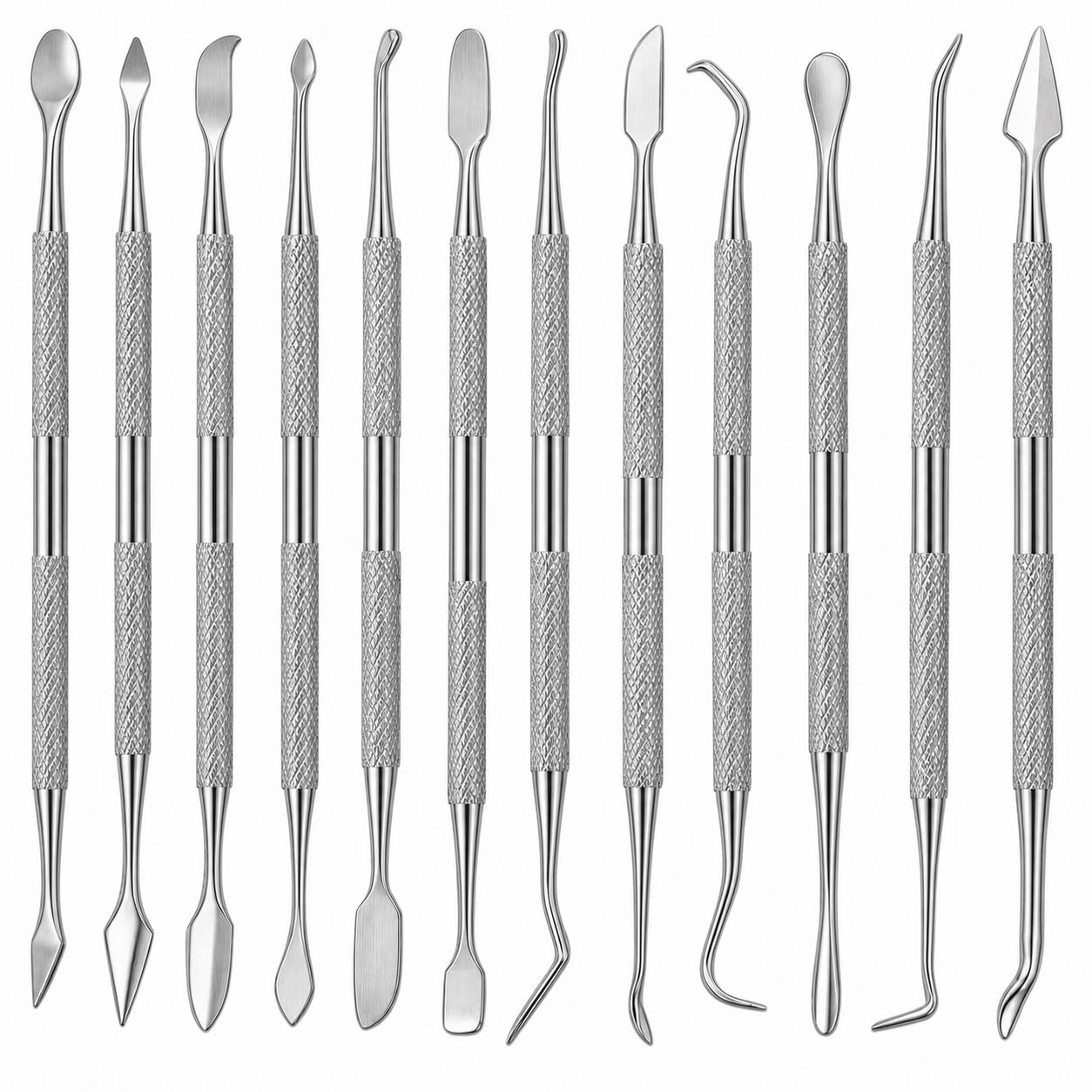 12 Piece Stainless Steel Wax Carver Tool Set, Double Ended