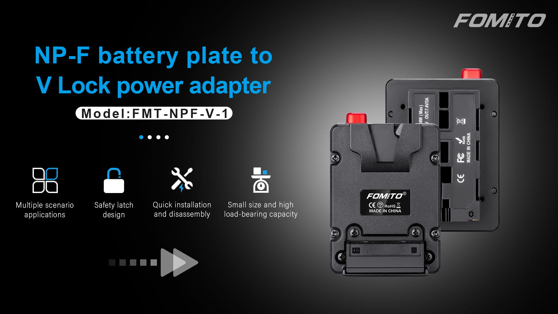 Amazon.com : Fomito NP-F Dummy Battery to V-Lock V Mount Plate for