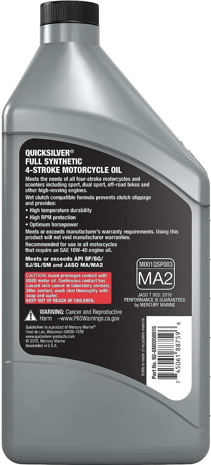 Quicksilver Full Synthetic Motorcycle Oil