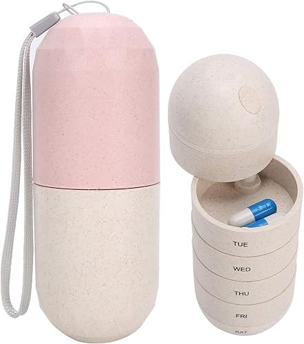 Miniatura 7 de Organizador semanal de píldoras de gran compartimento para píldoras, mini pastillero portátil, 7 días, organizador de píldoras para el cuidado de