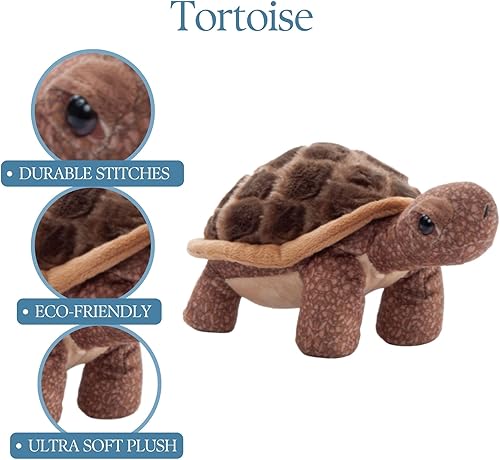Miniatura 3 de The Petting Zoo Peluche de tortuga, regalos para niños, animales de granja Wild Onez, juguete de peluche de tortuga de 9 pulgadas