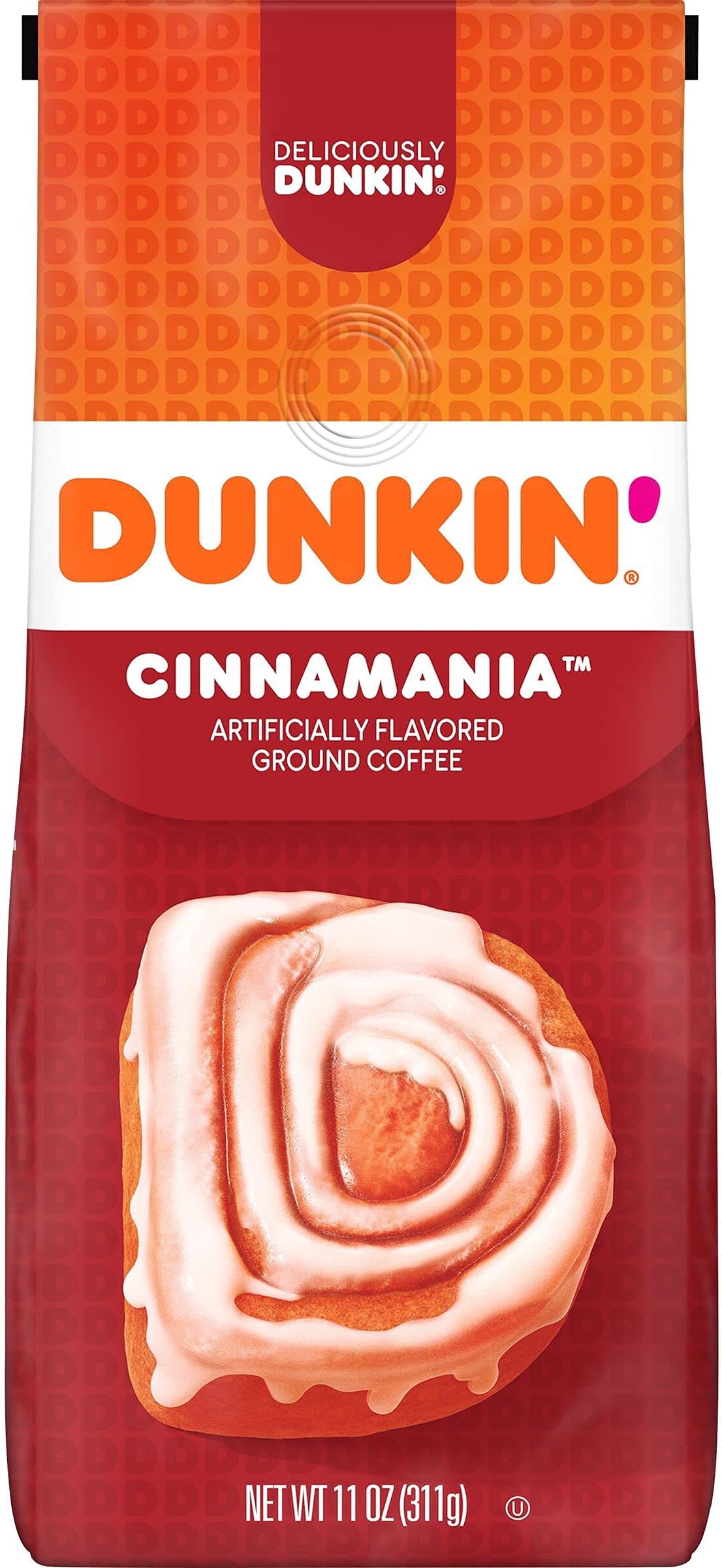 Dunkin Donuts Cinnamon Coffee Roll Flavoured Ground Coffee 311g