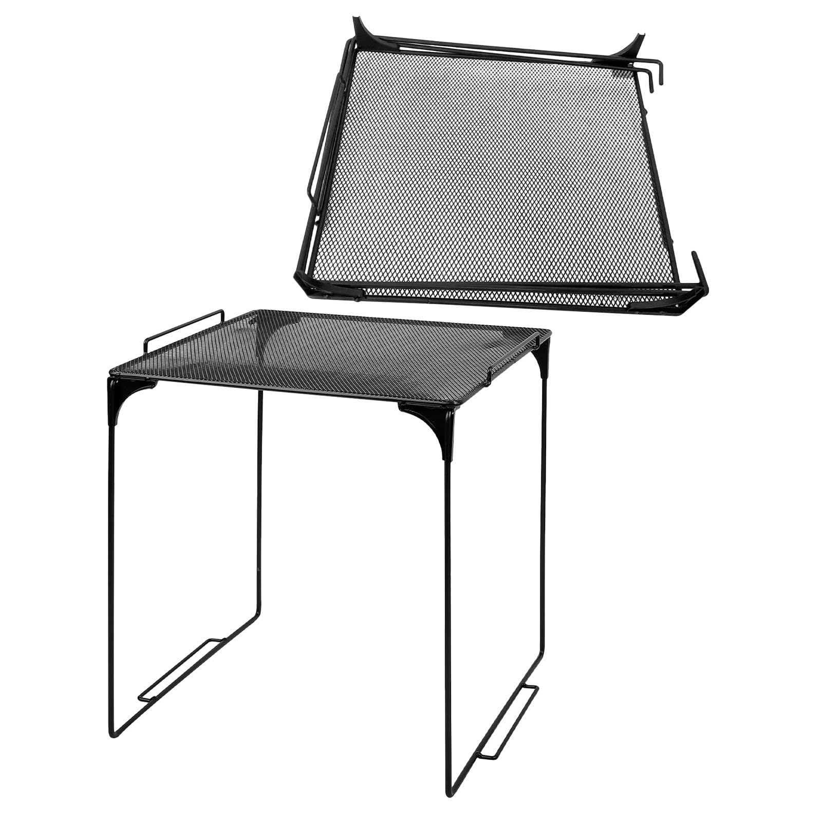 Étagère de rangement pliable en métal 2pcs pour organiser vos placards et armoires