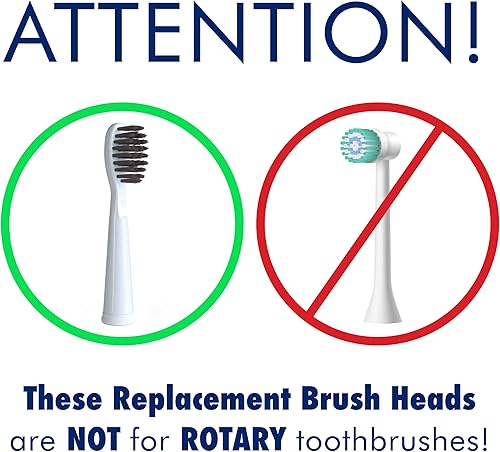 Miniatura 5 de Sonic-FX Cabezales de repuesto para cepillos de dientes eléctricos compatibles con Fairywill, Sonic-FX y SnapWhite para adultos y niños, cabezales
