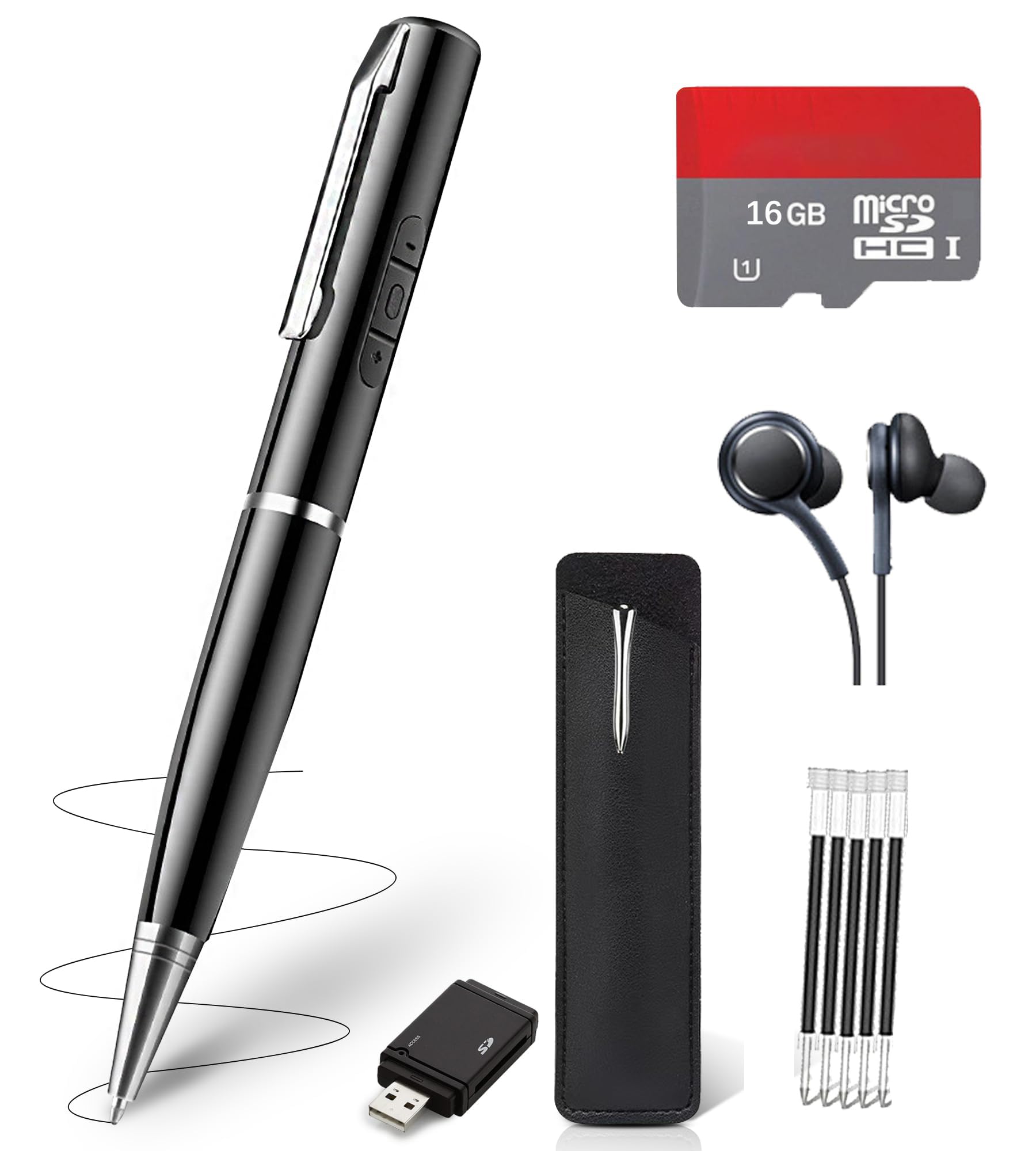 Digital Voice Recorder Pen - Voice Activated Audio Recorders, Voice Recording Device with Playback, Portable Taking Device with Noise Reduction, Smart Recorder for Meeting/Course/Lectures (16G)