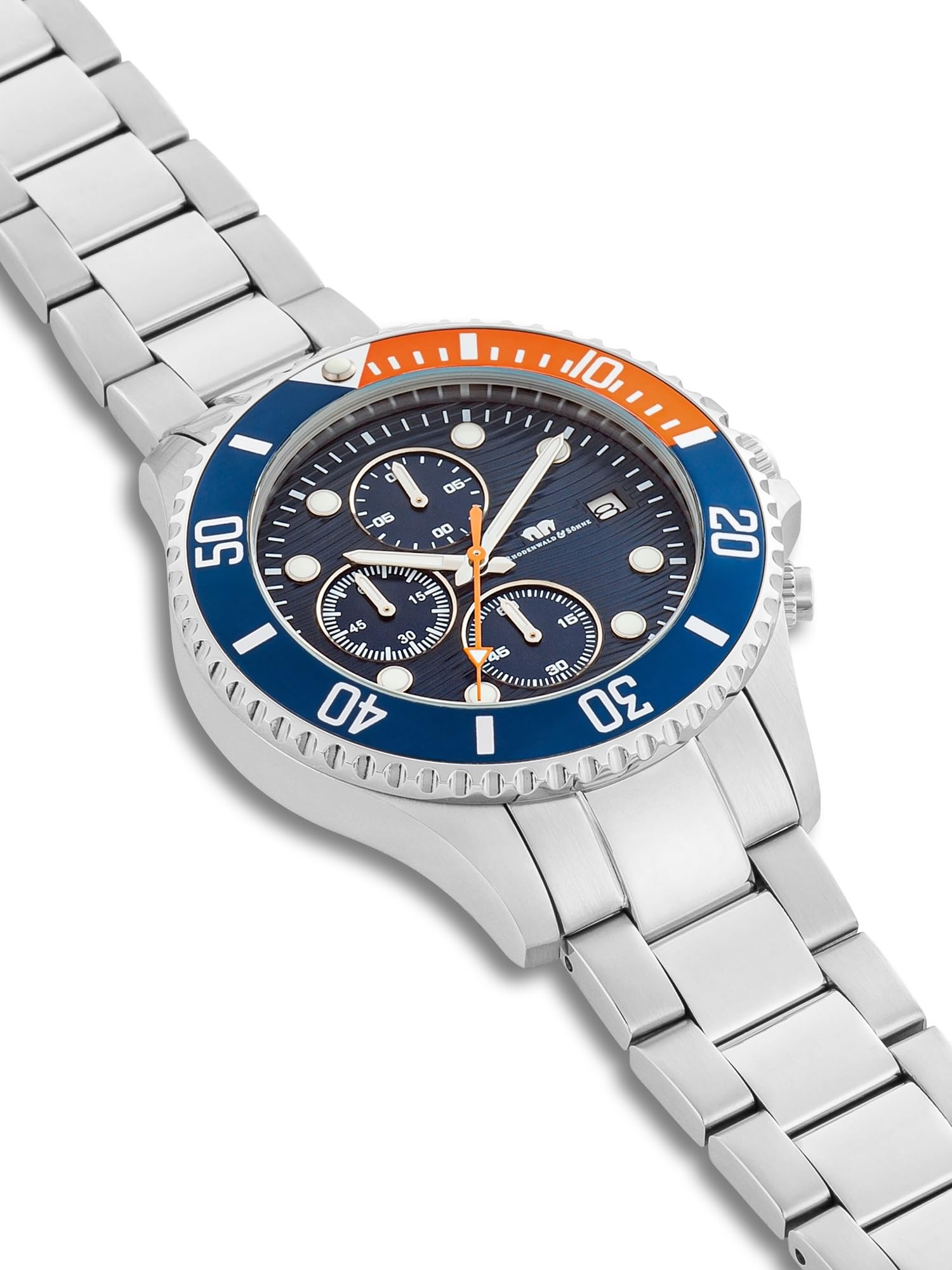 Rhodenwald & Söhne Herren Uhr Edelstahl Silber Quarzwerk 5 ATM