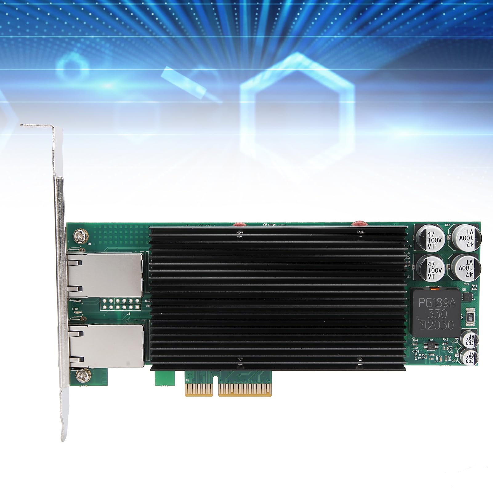 Denash Adattatore di Server Ethernet PCI - E X4 JL82576EB Chipset Gigabit Server Adapter Supports Transmission 1 Gbps per gli Appassionati di Rete, 100% Nuovo