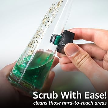 Chubbs Scrubb Magnetic Glass Cleaner Kit - Cleans and Restores Within Minutes | Cleans Hard-To-Reach Stains | Works on Glass, Ceramic, and Pieces of All Shapes and Sizes | Magnet Glass Cleaner (32 oz)