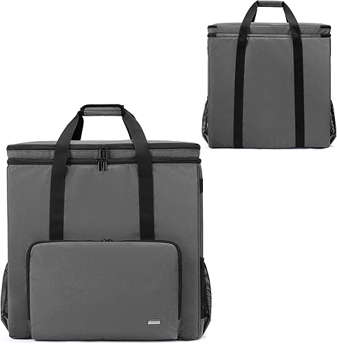 Vista 15 de CURMIO Funda de transporte de doble capa para torre de computadora, computadora de escritorio, bolsa de almacenamiento de viaje para chasis de PC