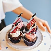 Vista 83 de Rsstarxi Paquete de 36 adornos para cupcakes de Halloween, bruja, fantasma, magdalenas, murciélagos, arañas, gatos, decoración de pasteles