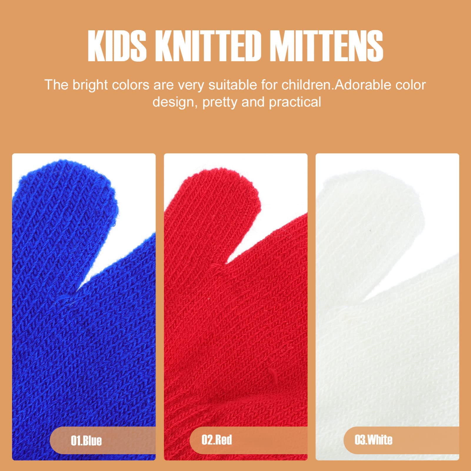 BESTYASH Guantes Tejer Mitones De Bebé Recién Nacido Mitones Mitones Infantiles Bebés De Punto Rellenos De Calcetín De Navidad Forro Polar Frío Hilo Acrílico