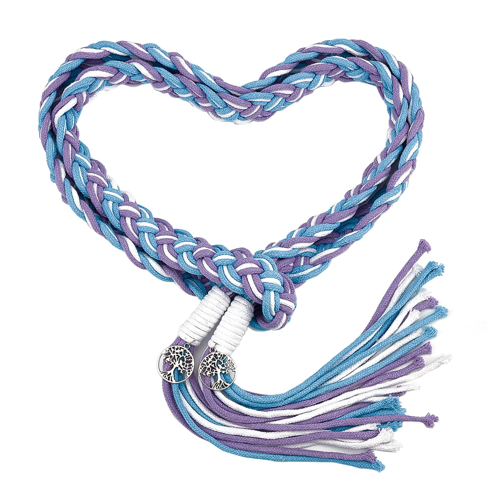 NICENEEDED Wedding Handfasting Cord, Blue Rustic Wedding Lasso Lazos Wedding Cord, Cotton Rope Traditional Celtic Pattern Handfasting Rope