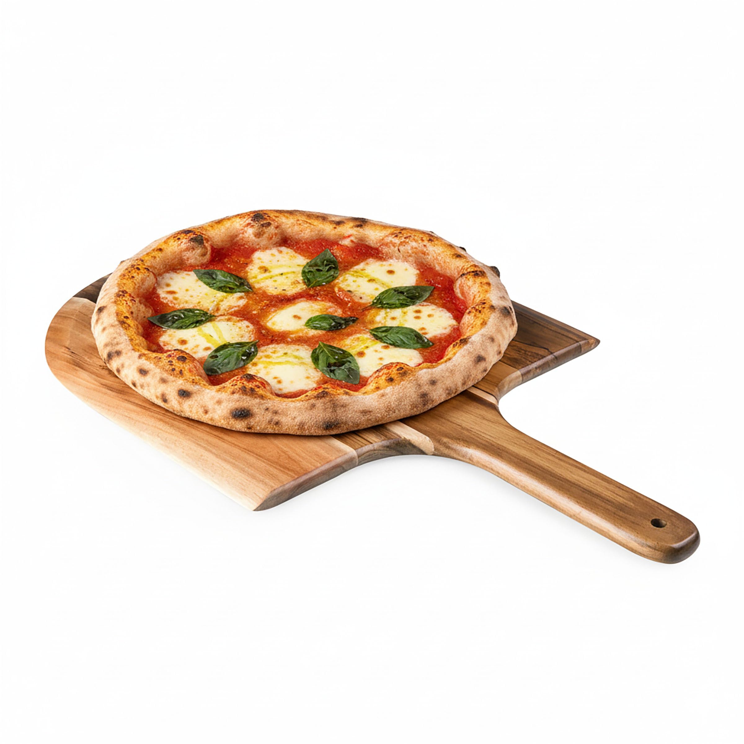 PICNIC TIME Acacia Wood Pizza Spatula Peel, Serving Pizza Paddle with Tapered Handle for Comfort and Steady Grip, Bread Peel and Oven Accessories, Flat Paddle with Beveled Edge (Acacia Wood)