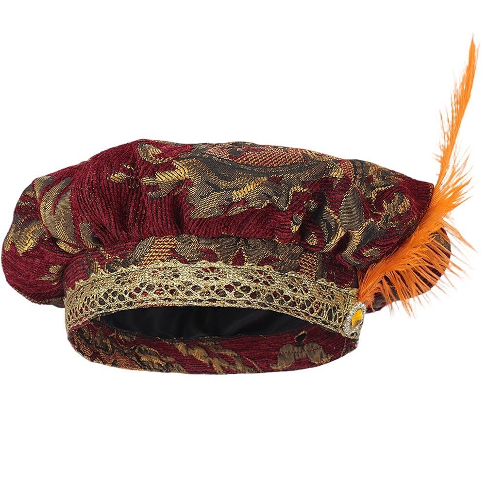Style renaissance casquette plate médiévale pour costume de théâtre