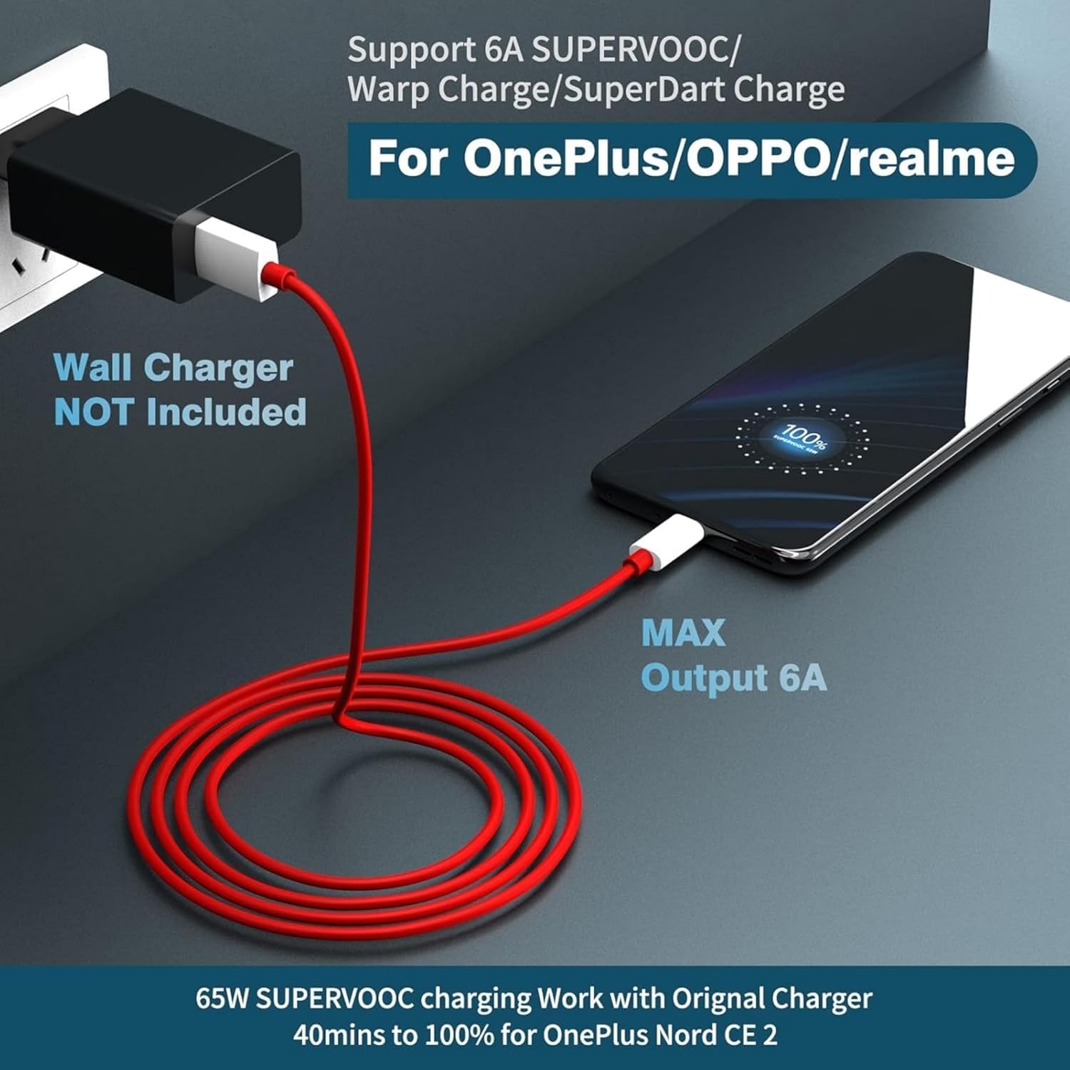OnePlus 100W Supervooc USB-C Cable - Fast Charging -5