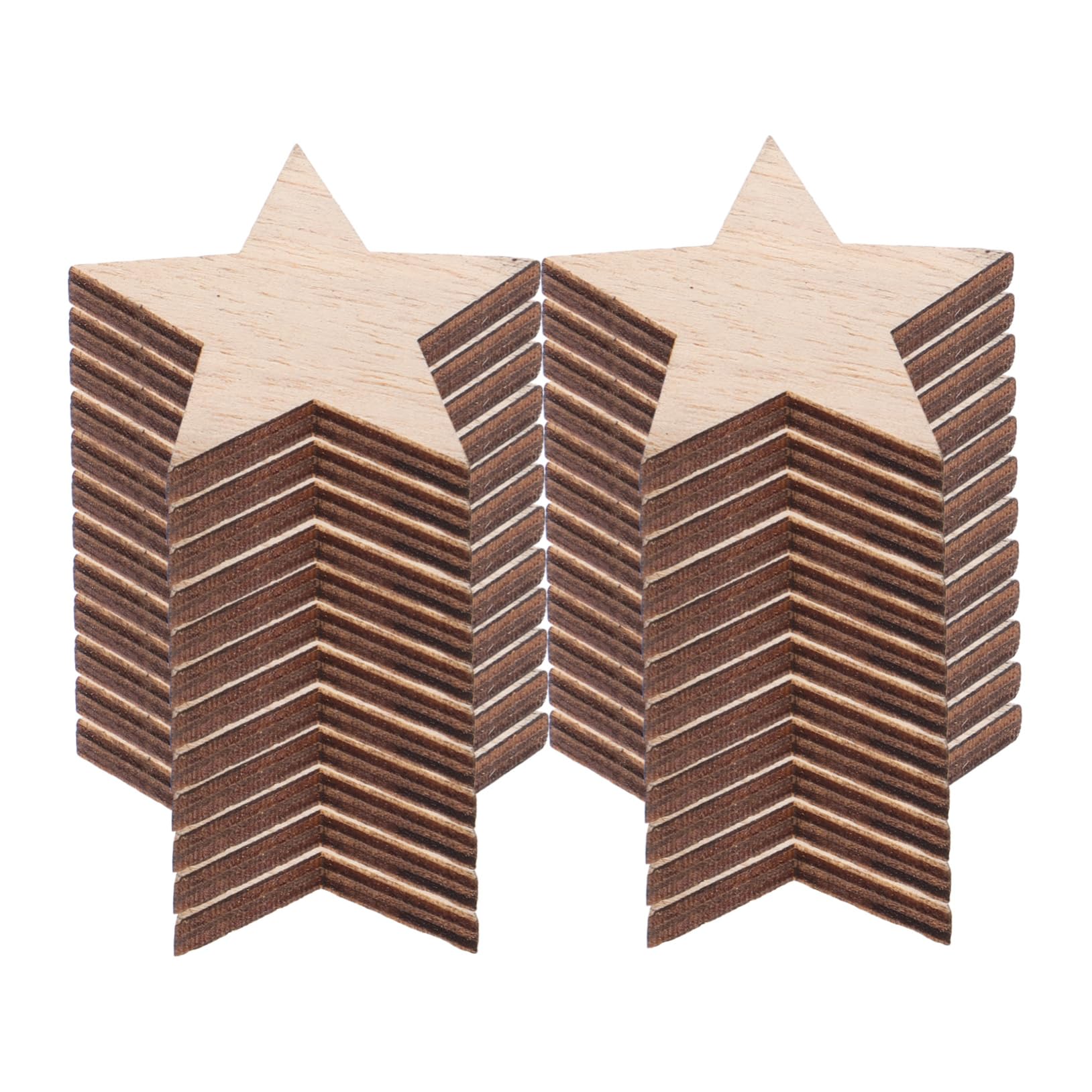 STOBOK 3 Sätze Kleine Sternornamente Aus Massivem Holz Möbelornamente Aus Walnussholz Sterne Sternperlen Aus Holz Weihnachtliche Diy Dekoration Holzmarken Hölzern Brown 25 Stück * 3