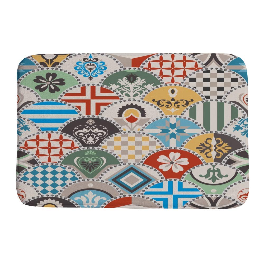 Tapis de salle de bain vintage doré 91x61 cm lavable