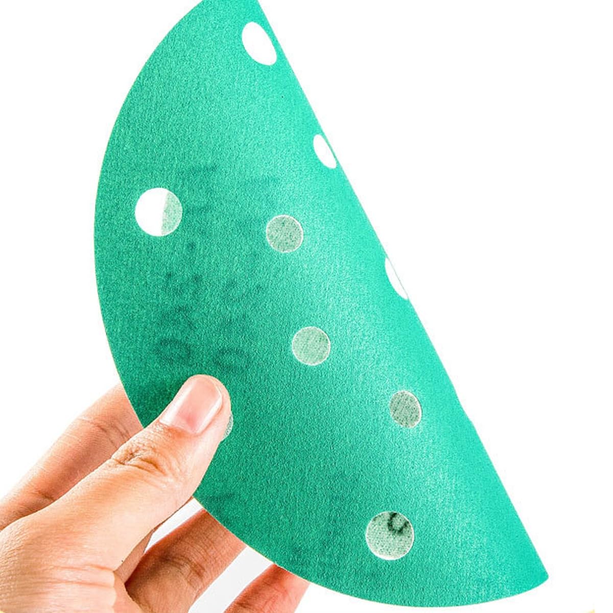 Discos de lijado de 150 mm: 100 almohadillas de lijado con gancho y bucle con grano 60-2000 for lijadora orbital aleatoria, juego de papel de lija surtido de 17 agujeros(180grit)