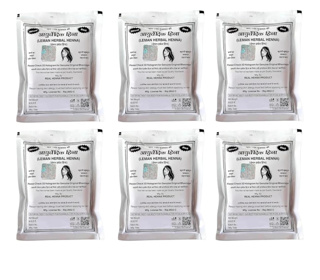 Ayu - vedic Henna Black – Pure Ayurvedic Mehndi for Hair | Natural Shine & Deep Black Color | Trusted Sojat Quality,(Pack of 6X40g)-picture-52