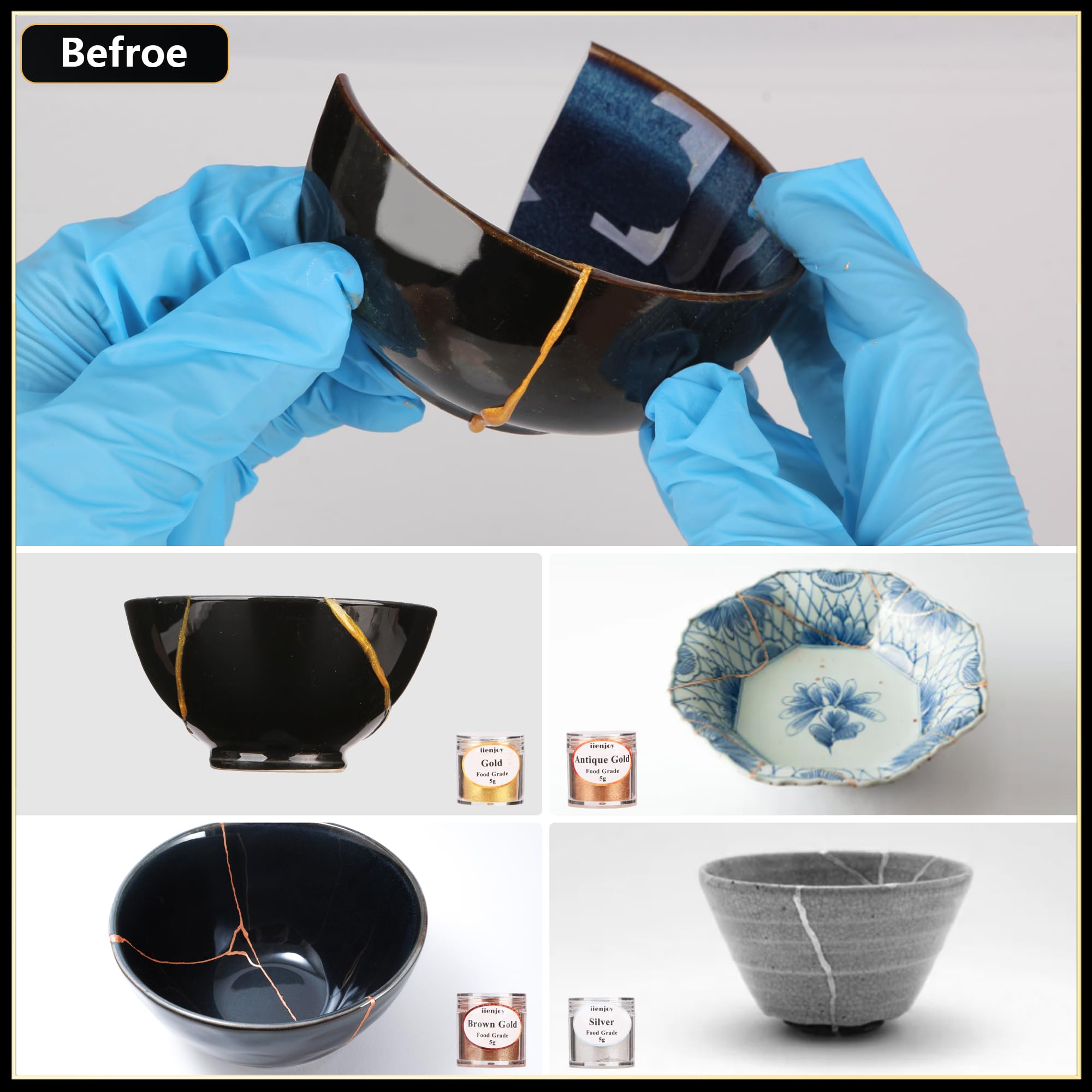 Kintsugi Repair Kit - Fix & Decorate Ceramics -5