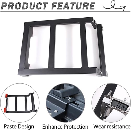 Miniatura 10 de Escalera de aluminio para puerta trasera de coche, portaequipajes, accesorios de decoración funcionales compatibles con Hummer H2 2003-2009 Kit de