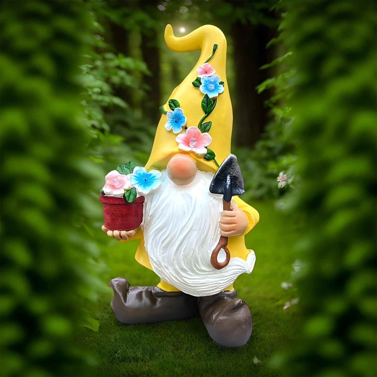 Gnomos De Jardín Decorativos Esculturas Decorativas de Enanos Paisaje | Enano Estatua Figura Decorativa Adecuado Para Césped, Porche, Patio, Jardín Trasero, Exterior, Y