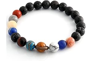 Universe Galaxy Eight Planets Bracelet | Solar System Yoga Chakra Bracelet