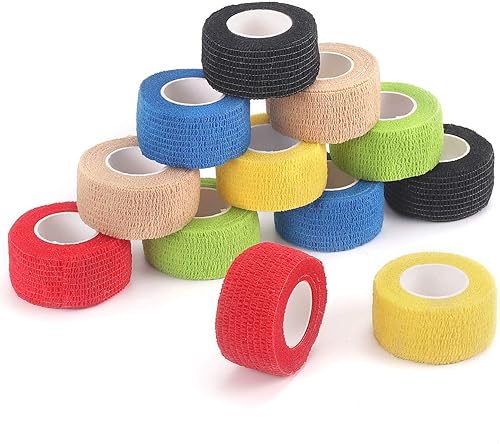 Miniatura 62 de Cinta adhesiva autoadherente, vendajes médicos cohesivos, flexibles, elásticos, atléticos, fuertes, cinta elástica de primeros auxilios para Paquete