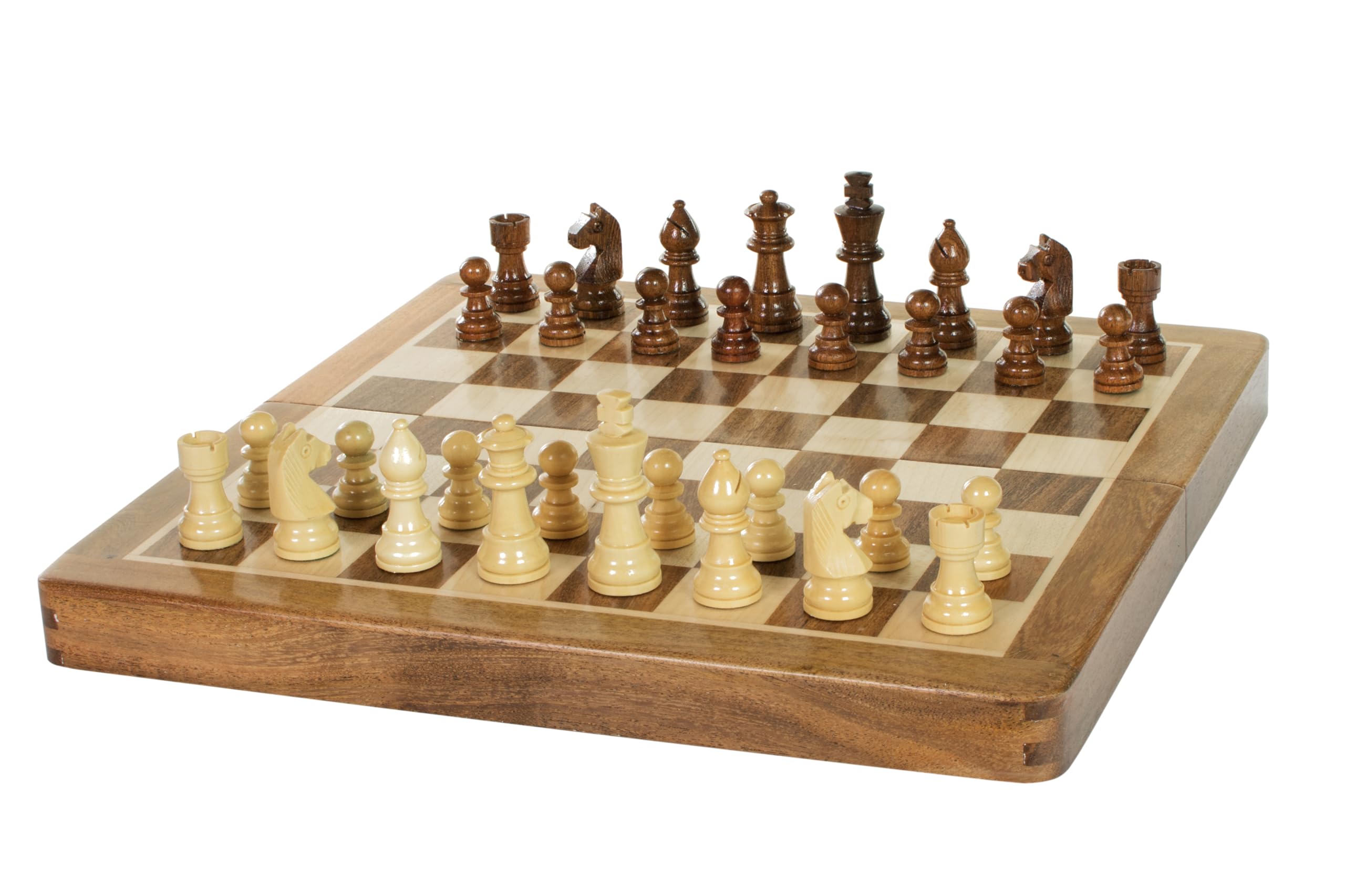 Sunrise Chess & Games Eleganti scacchi all'alba, Sunrise Chess Set di scacchi magnetici con scacchiera intarsiata da 30 cm: eleganza e mobilità per la migliore esperienza di gioco
