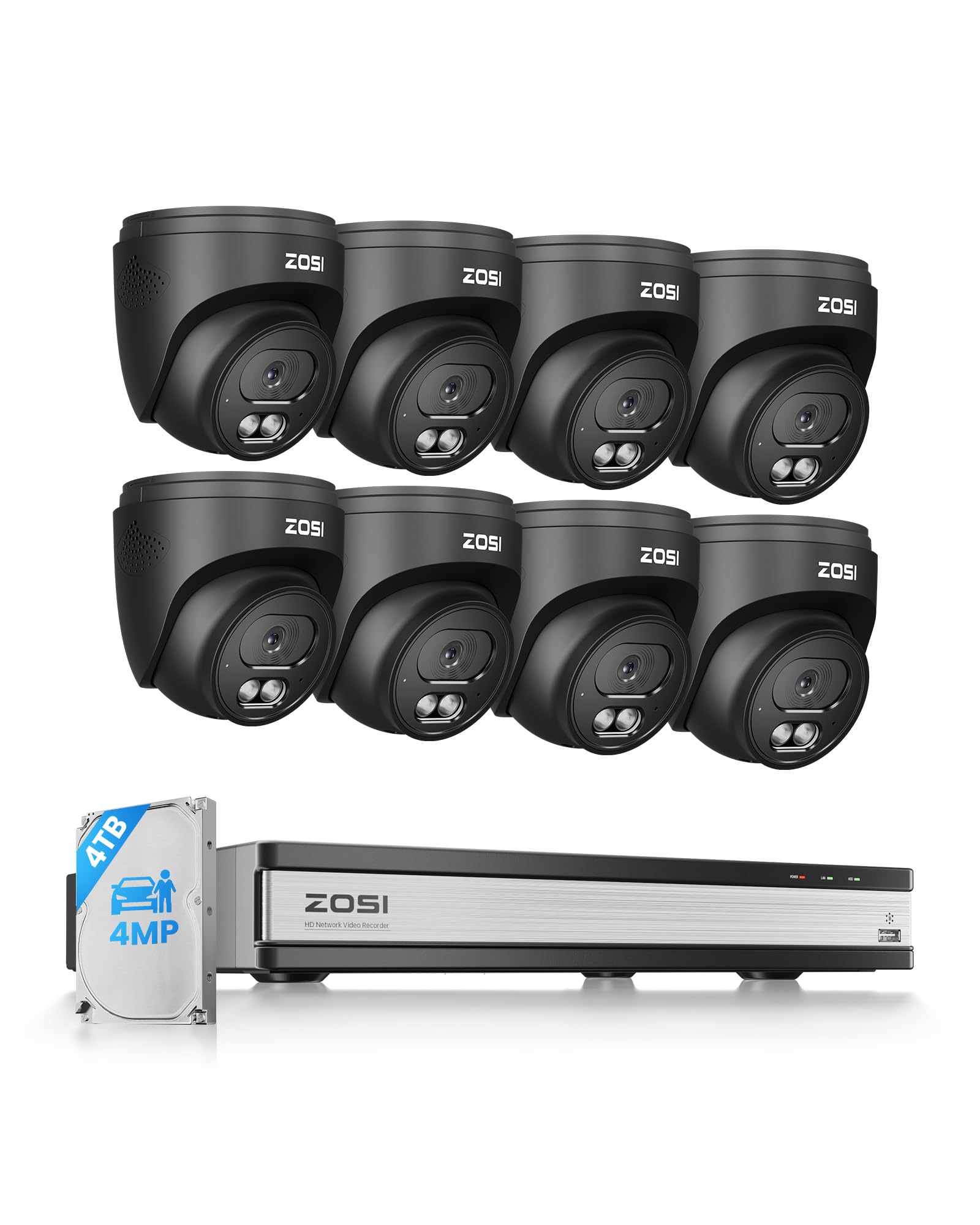 Amazon.com : ZOSI C220 16CH 4K PoE Home Security Camera System, 16
