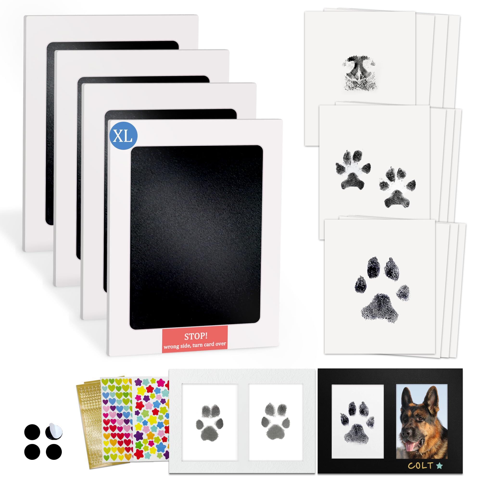 MYPAWLETS Inkless Paw Print Kit,Extra Large Pet Safe Clean Touch Ink Pad,Mess-Free Paw Print Stamp Pad for Dogs Cat,Dog Nose Print Kit,Personalized