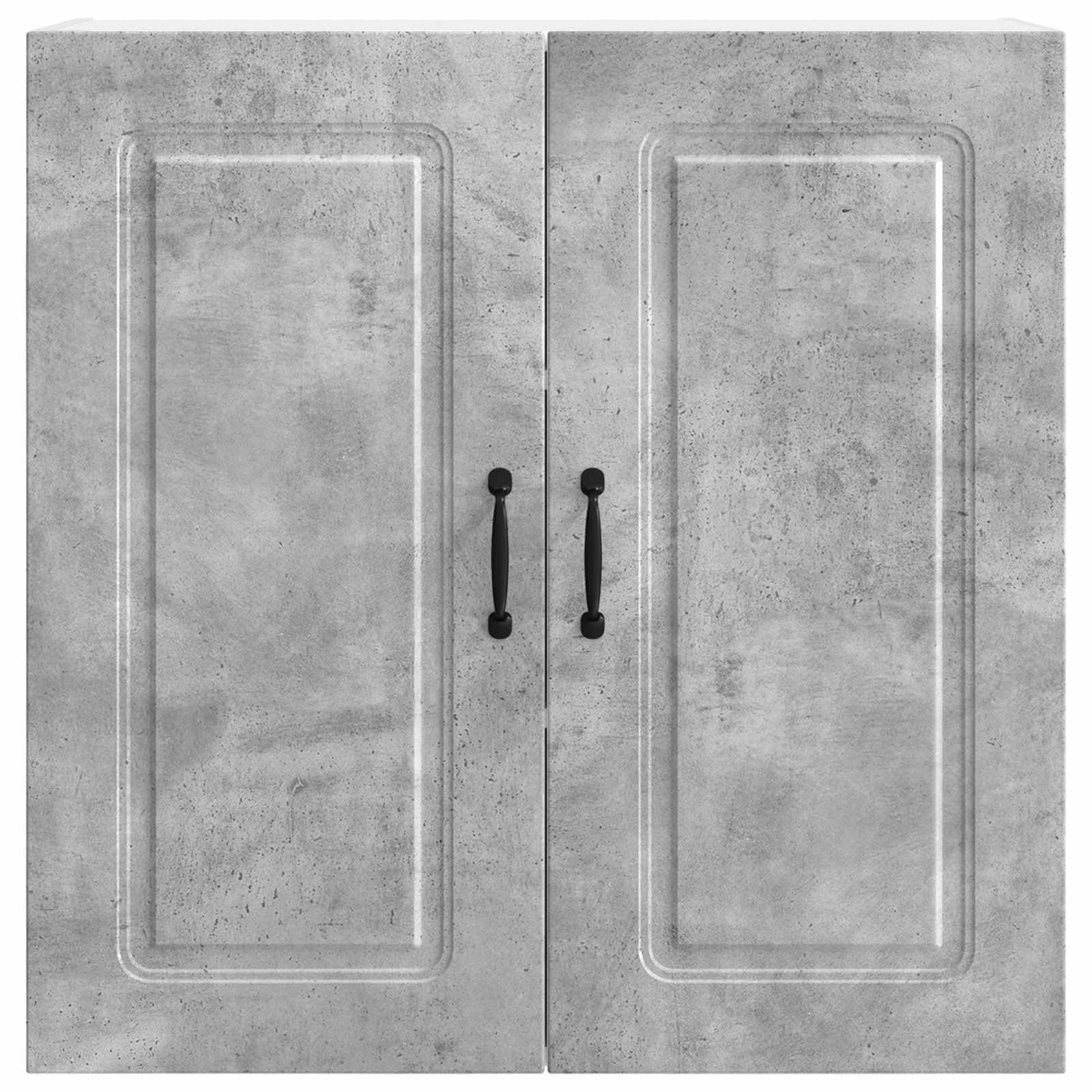 Geschirrspülerfront Kalmar Beton Grau Holzwerkstoff 80 x 31 x 80 cm mit Stauraum, Hängeschrank und Regalen für Küchenzubehör, Moderne Anrichte und vielseitiger Mehrzweckschrank