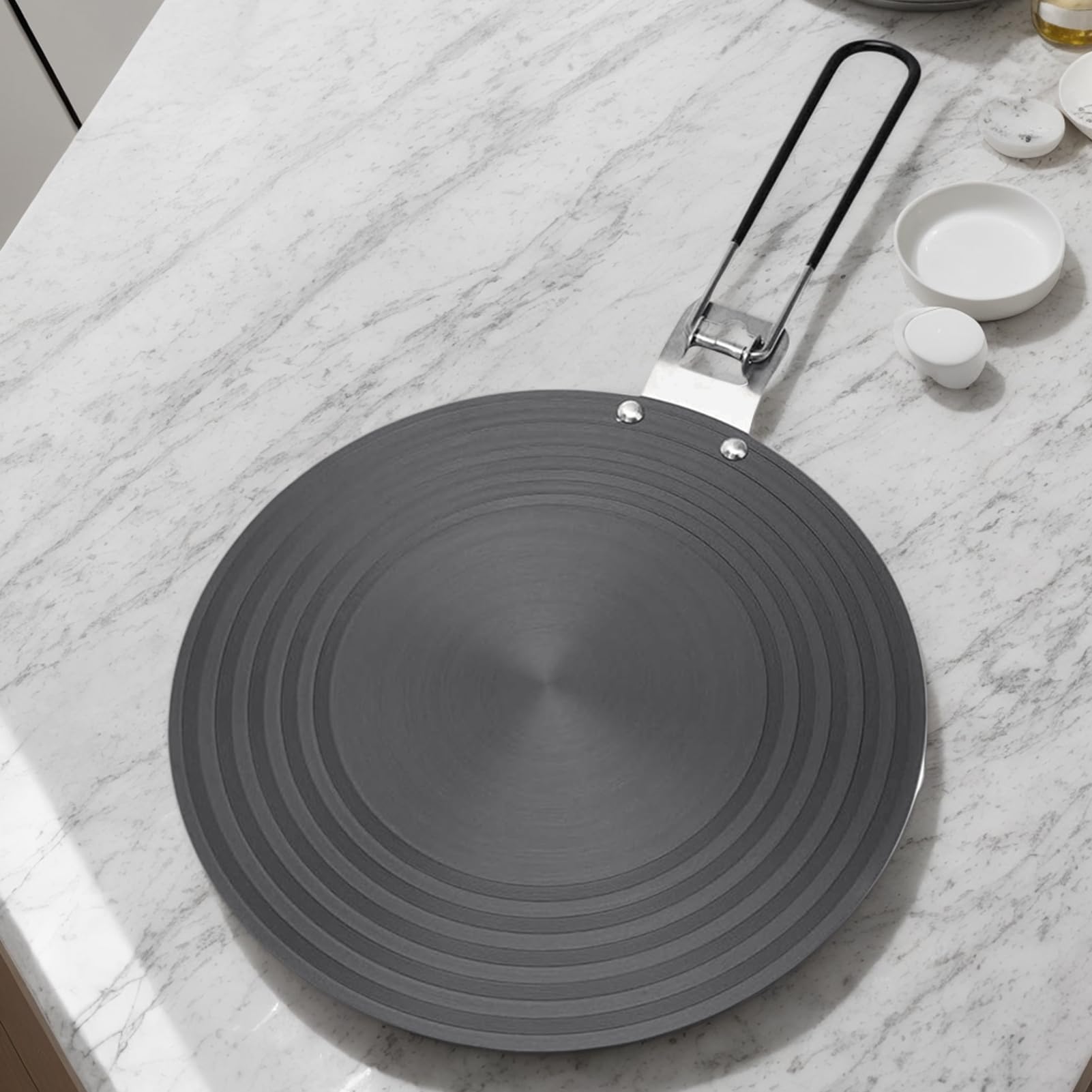 Placa Adaptadora De Inducción Conductividad Térmica Mango Antideslizante | Difusor De Calor Para Cocción A Fuego Lento Accesorio Para Cocina Ollas Sartenes Vidrio Hierro Fundido Apartamen