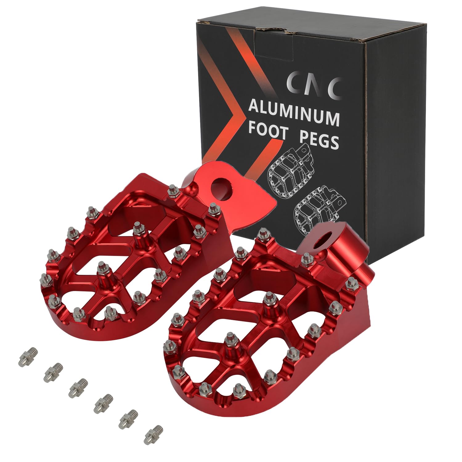 Cale Pied Moto, Repose-Pieds pour-Compatible avec Plusieurs Modèles -Rouge | pour SMS125 SM400R 449 SMR/TC/Te 450 510 511 570 SM450R SM450RR SM510R SM610R