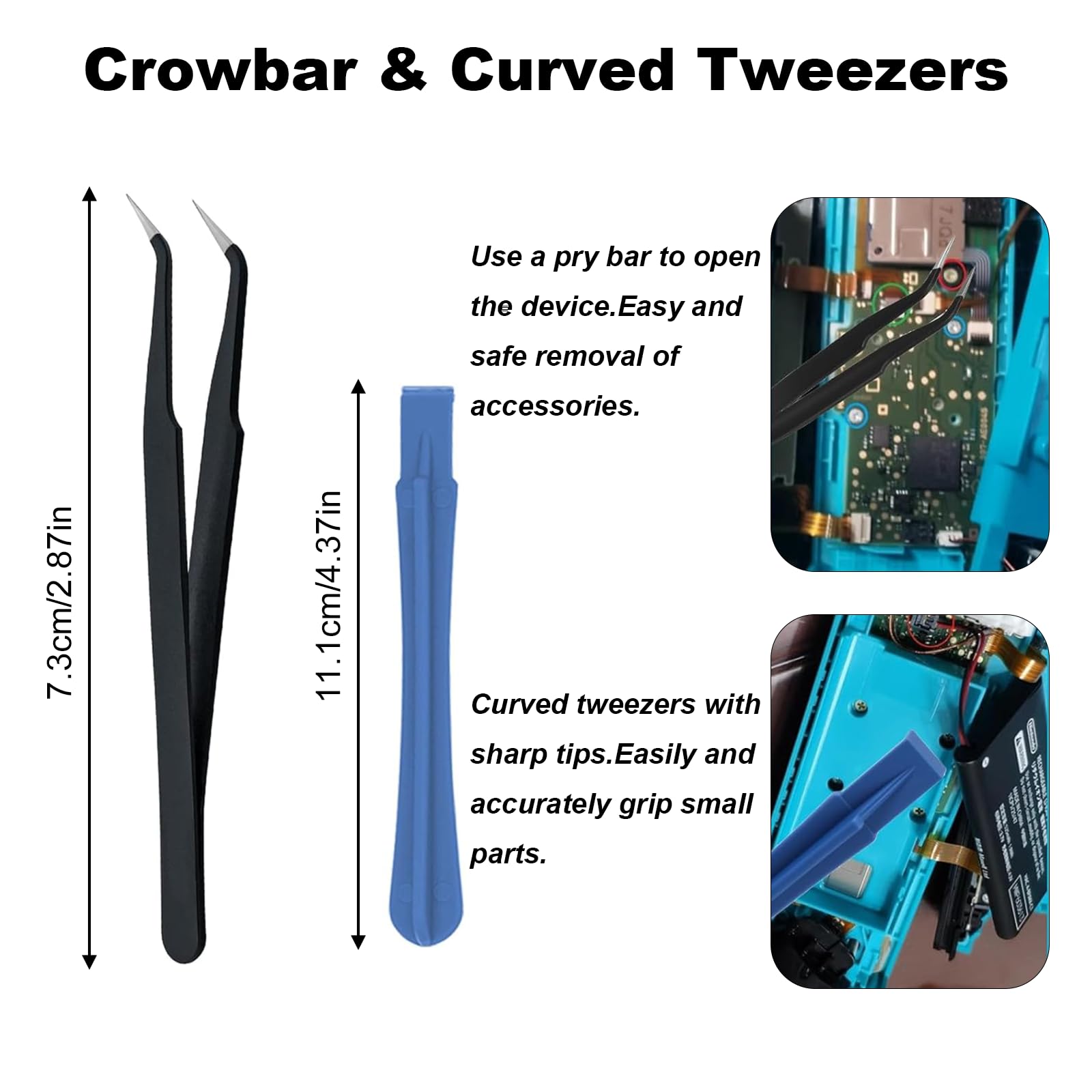 Analog Stick Replacement Kit Compatible with Switch Joy-Con / OLED / Lite - Left & Right 3D Joystick Repair Set with Screwdrivers & Thumb Caps - Fixes Drift & Broken Controllers(Not for NS2) — view 5