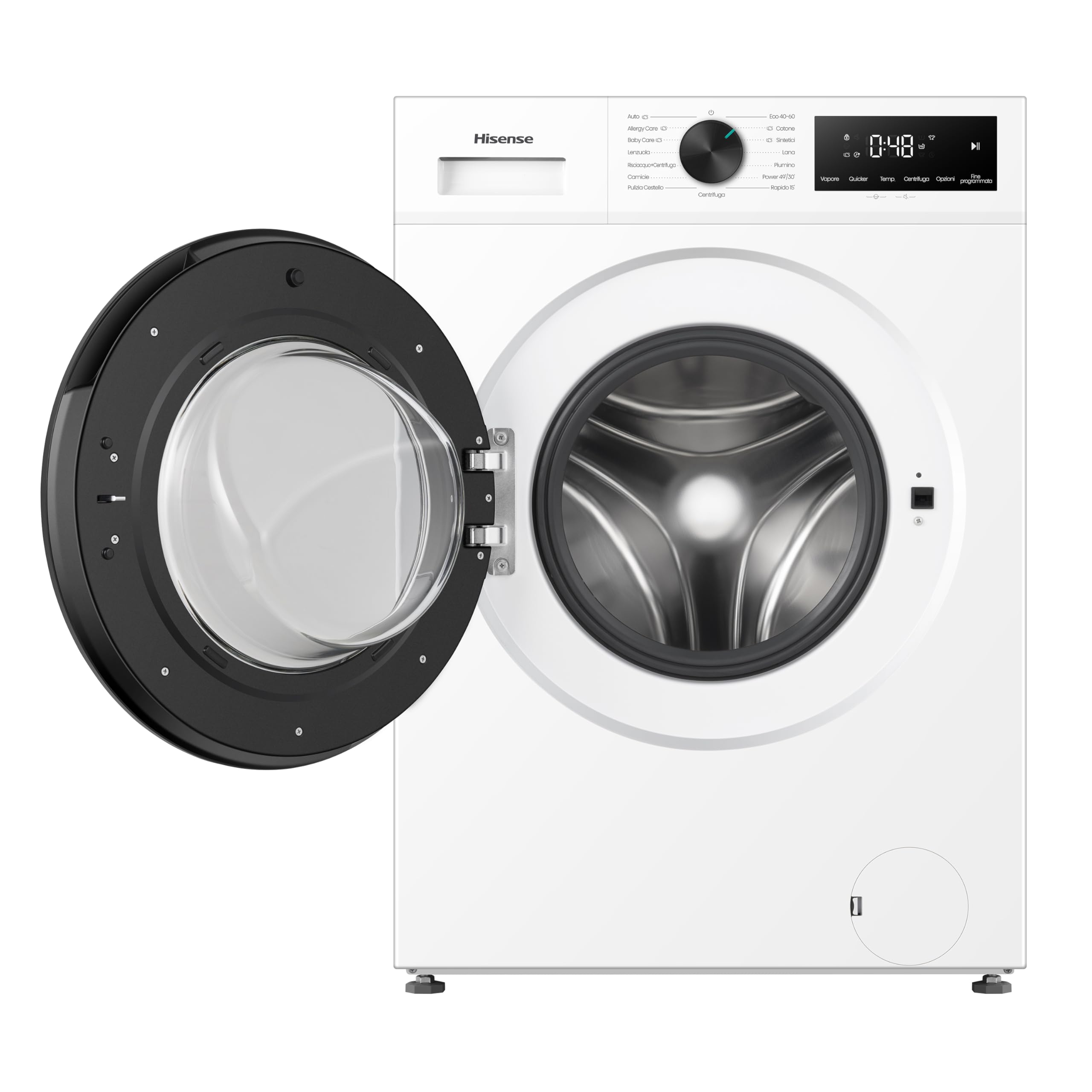 Hisense WF1I7022BWJ NUOVA Lavatrice Slim 7 kg, 1200 rpm, 15 Programmi, Display Touch, Motore Inverter, Programma Rapido 15’, Fine Programmata, AutoMix Dispenser, Classe A