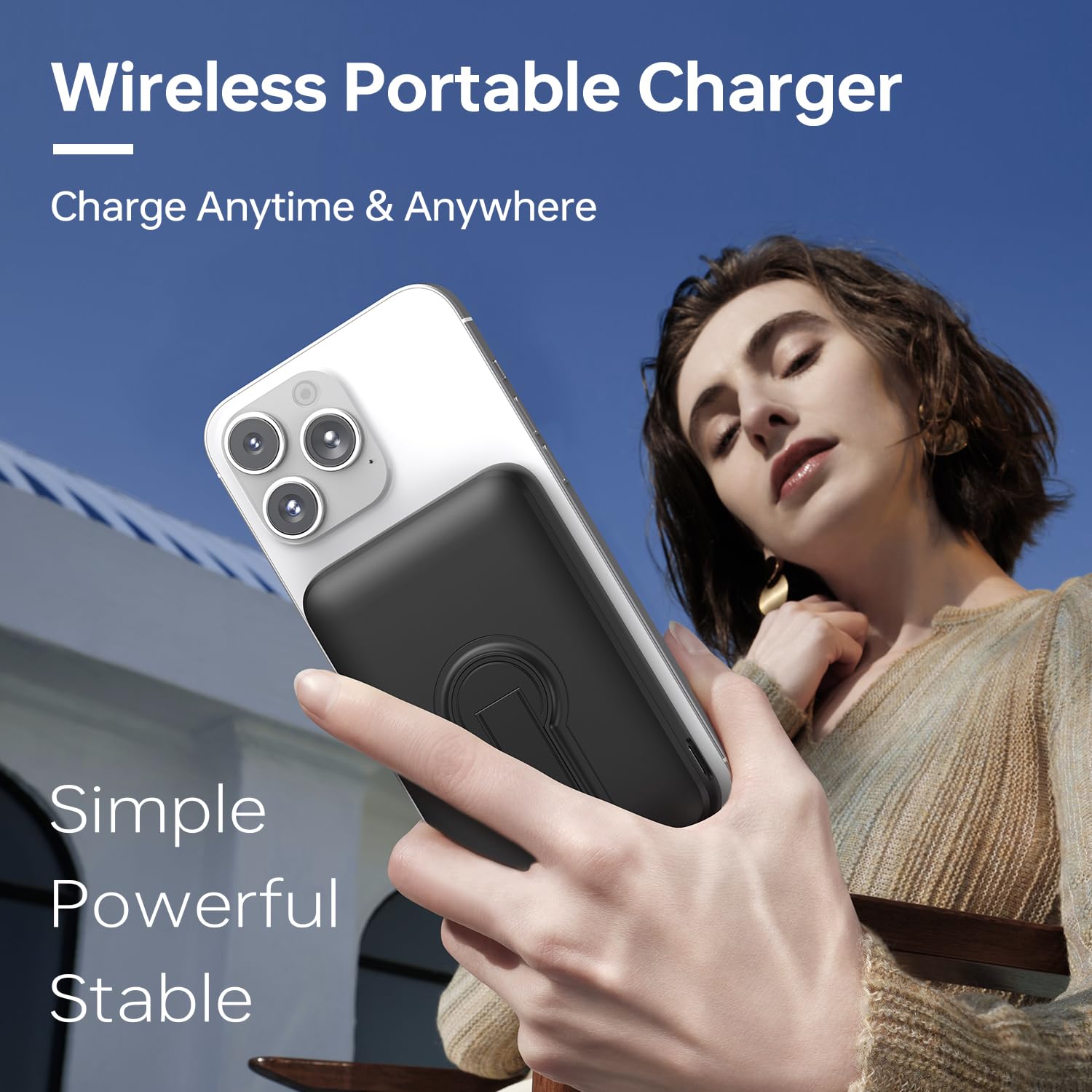 For Magsafe Power Bank, Portable Charger 12000mAh, 22.5W Fast Charging Battery Pack with USB-C Input & Output, LED Display for iPhone 17/16/15/14/13/12 Pro/Pro Max — view 2
