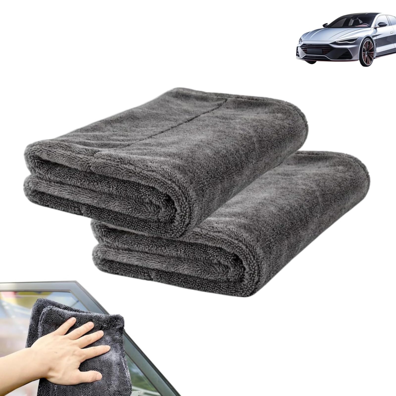 Mam AntiDirt DryWelly Hochwertiges Trockenreinigungstuch, Extrem Saugfähig, Streifenfreies Polieren Für Die Autopflege (50 * 80cm 2 Seite)