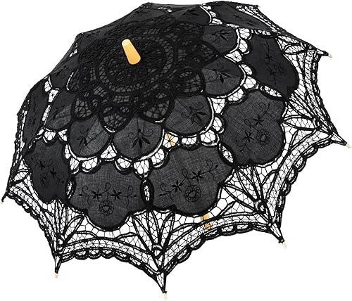TopTie Paraguas de encaje para boda, paraguas de novia, fotografía, espectáculos de arte, decoraciones de fiesta