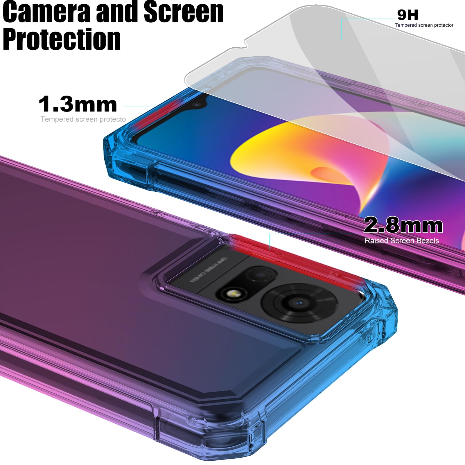 Amazon.com: Ailiber TCL K24/K23 Phone Case with Screen Protector, Dual Layer Protection, Shockproof Corners, TPU Bumper, Silicone Case - Blue Pink : Cell Phones & Accessories Amazon.com: Ailiber TCL K24/K23 Phone Case with Screen Protector, Dual Layer Protection, Shockproof Corners, TPU Bumper, Silicone Case - Blue Pink : Cell Phones & Accessories