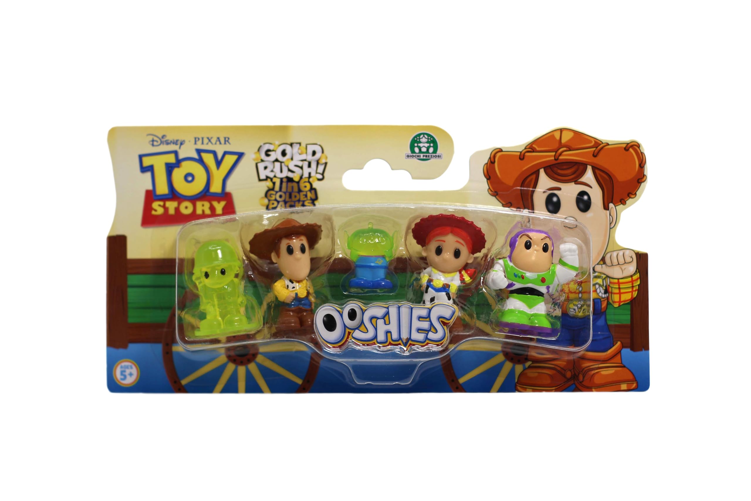 Ooshies Toy Story Collectibles 5 Pack Pencil Toppers – Chance of Rare Limited Edition Gold Collector Pack – Disney Pixar Mini Figures for Kids Ages 5+, School Accessories, Party Bag Fillers & Gifts