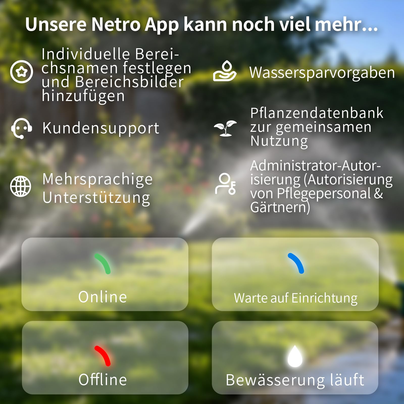 Netro Spark 16 Zonen Bewässerungscomputer WLAN App-Steuer Für Rasen Garten