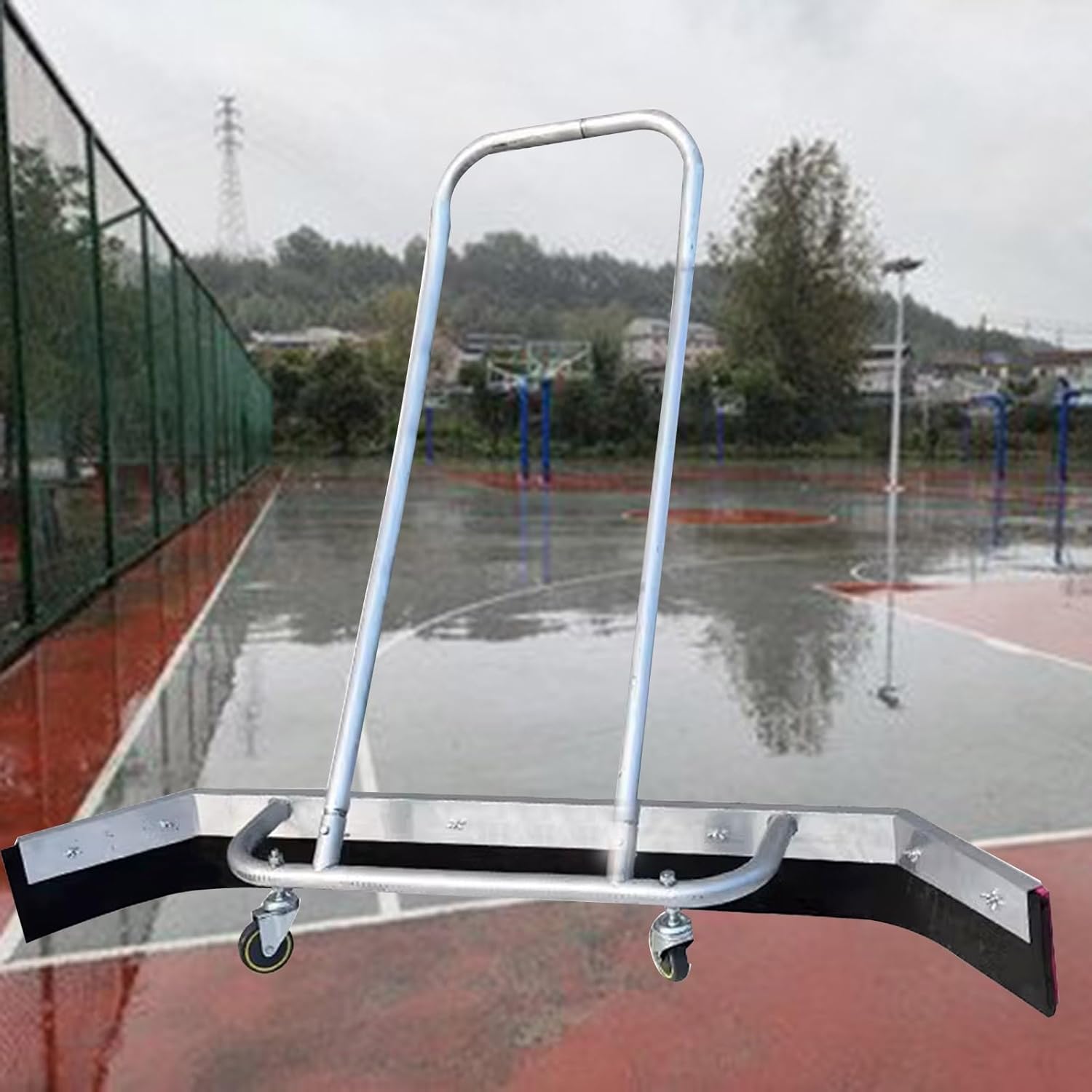 YXXSDP Tennis Court Dryer Rain Shuttle Aluminium, Heavy Duty Floor Water Remover Squeegee Broom, Sweep Tennis Brush for Basketball Court Parking Lot
