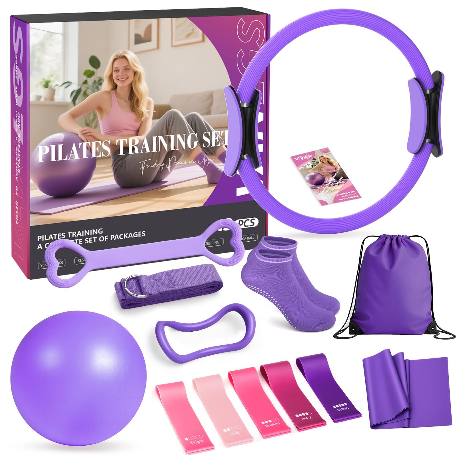 Pilates Kit 13 Stück Home Pilates Essentials Workout Kit mit 13
