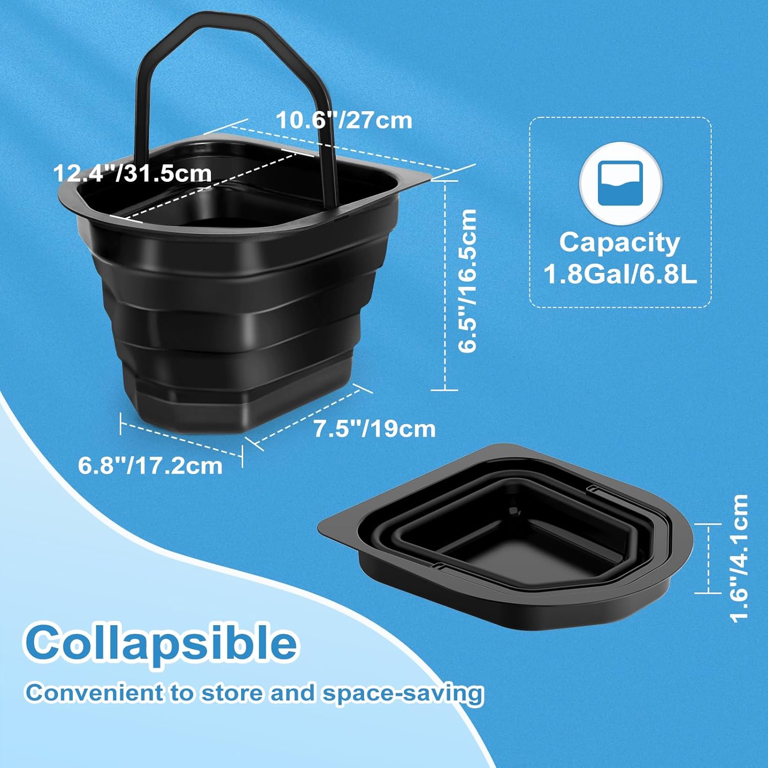 WADEO Upgraded Camping Toilet with Liner, Portable Toilet for Adults with Sturdy Support & Comfortable Seat, Travel Toilet with Lid & Toilet Roll Holder, Perfect for Camping, Trip, Car 5 71hMr5dHJlL. AC SL1500