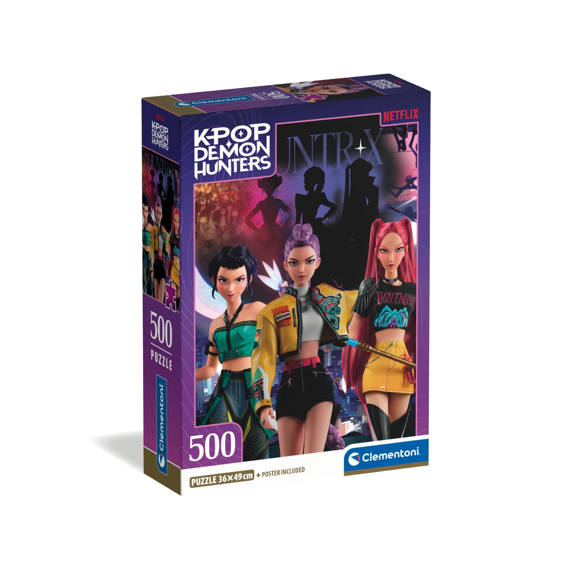 Clementoni KPOP Demon Hunters 500 Piece Puzzle 2 for Teens and Young Adults Age 14+, Made in Italy, Screen Free Activity That Boosts Focus, Problem Solving and Patience, Includes Poster