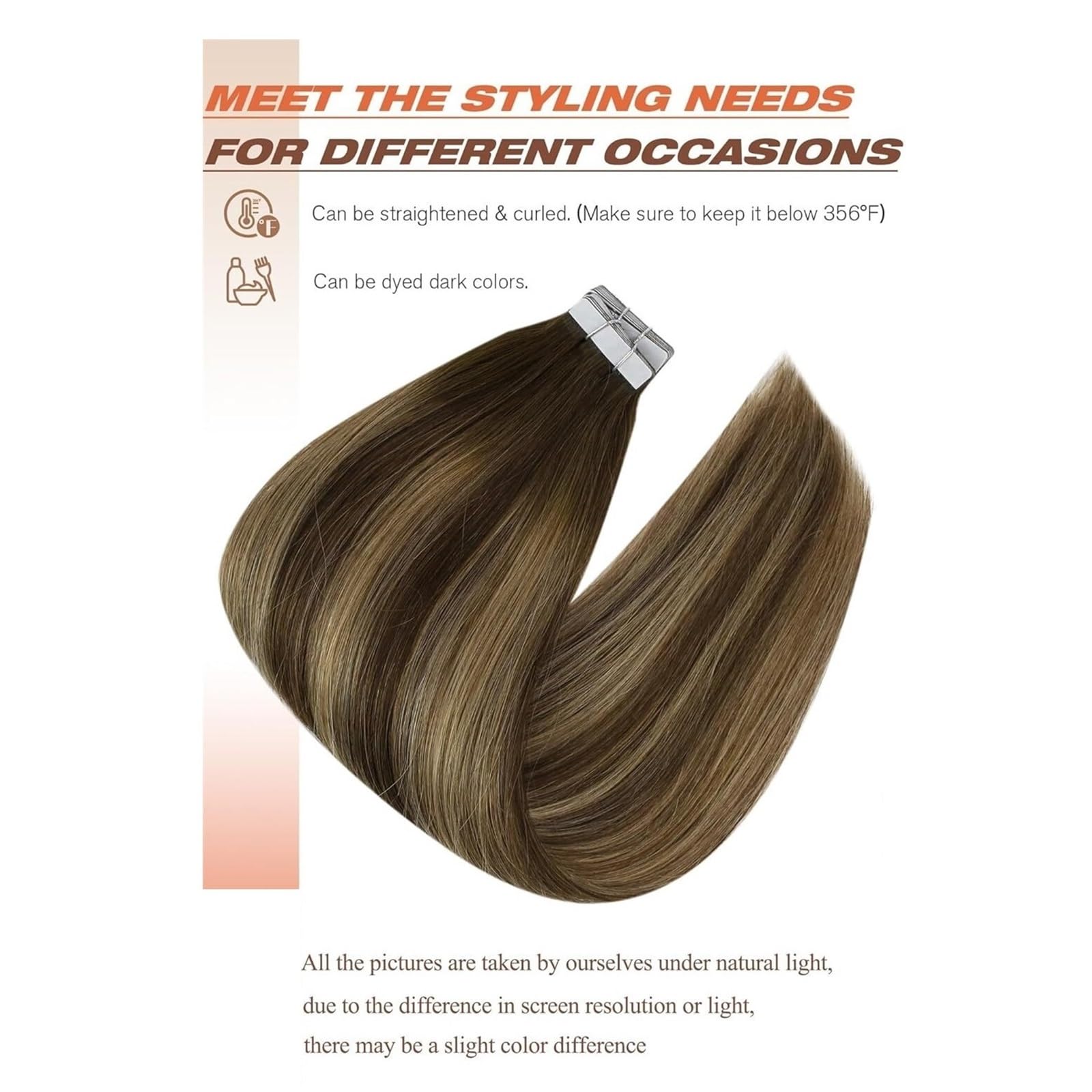 lungo Nastro nelle estensioni dei capelli Capelli umani brasiliani 12-24 pollici(4-14-60,20 PCS_16INCHES)